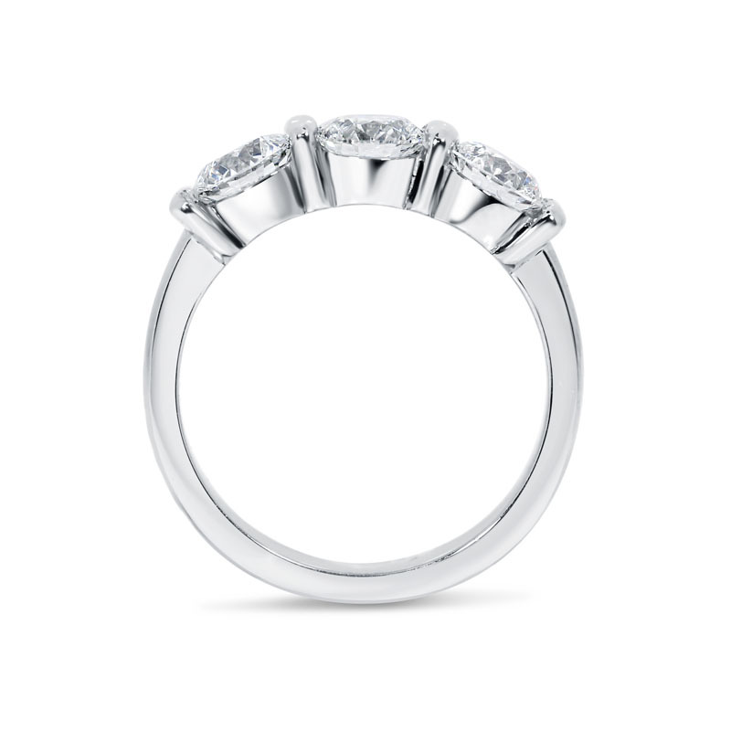 Tension Set Round Trilogy Engagement Ring