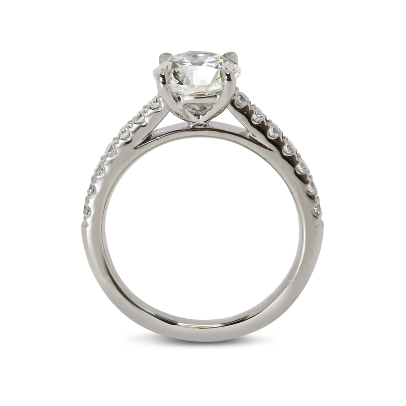 Round Cut Contemporary Engagement Ring