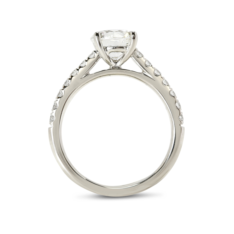 Round Shape Contemporary Lab Grown Engagement Ring