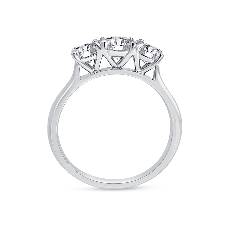 Round Cut Trilogy Classic Diamond Engagement Ring