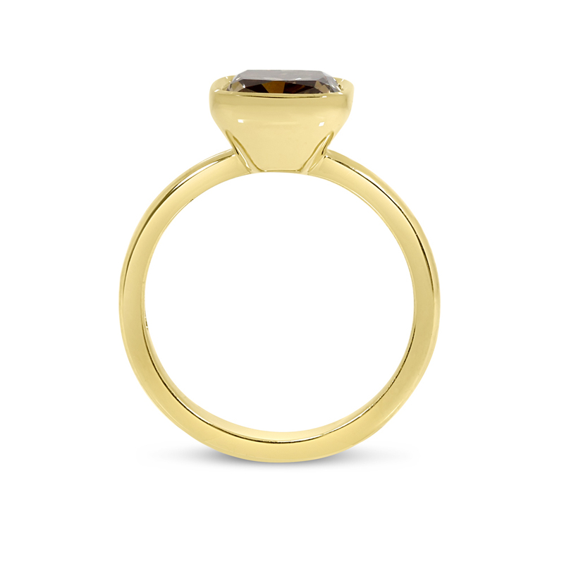 Rubover Square Contemporary Diamond Engagement Ring