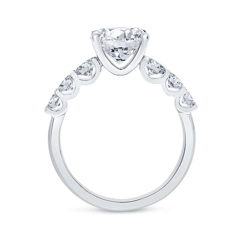 Seven Round Diamonds Engagement Ring