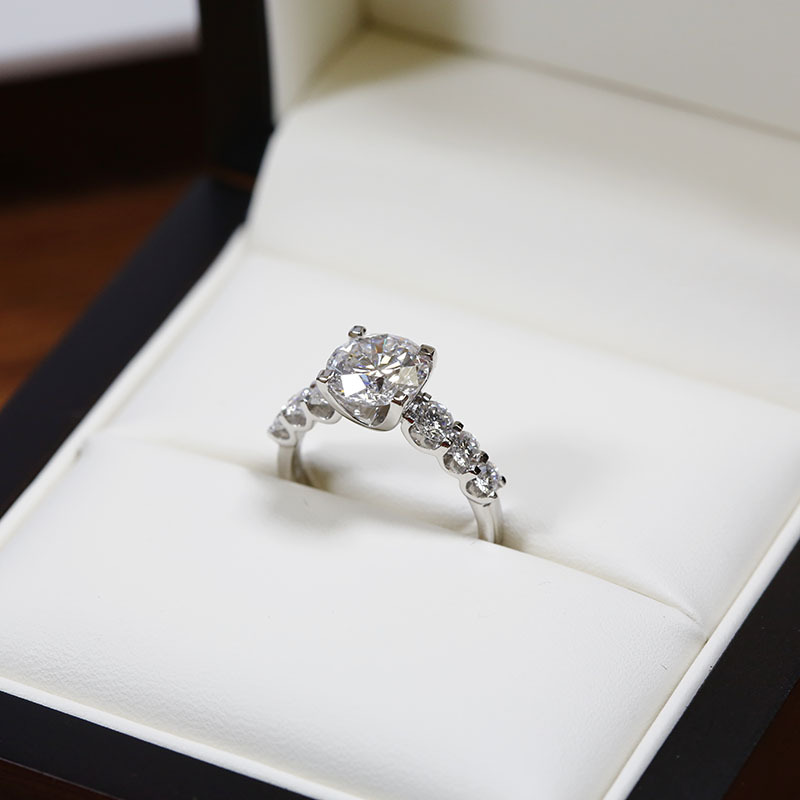 Seven Round Lab Grown Diamonds Engagement Ring