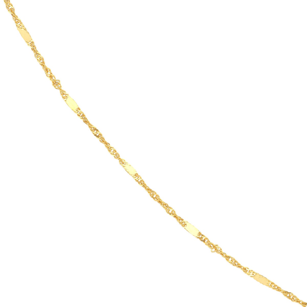 Singapore Flat Saturn Gold Chain