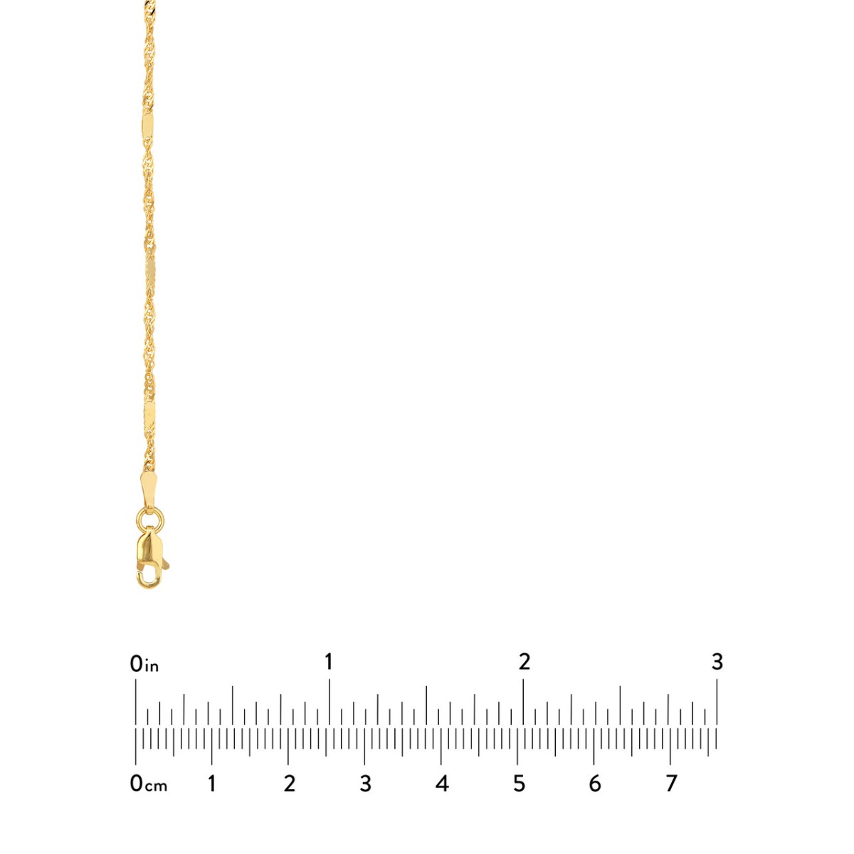 Singapore Flat Saturn Gold Chain