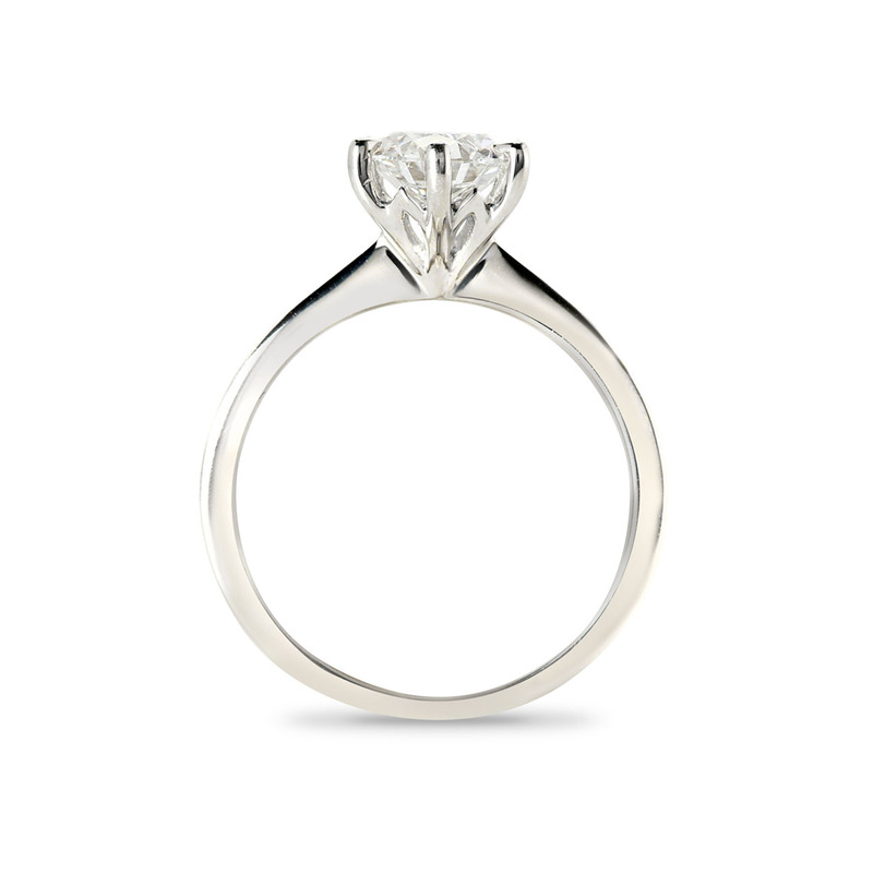 Six Claw Solitaire Round Diamond Engagement Ring