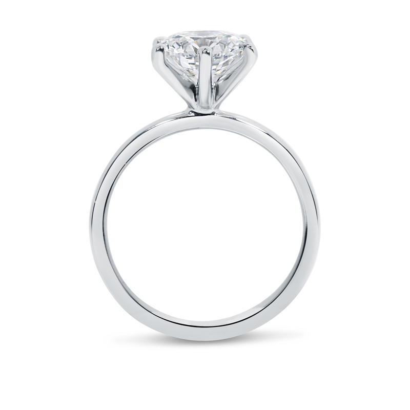 Six Claw Round Shape Solitaire Diamond Engagement Ring