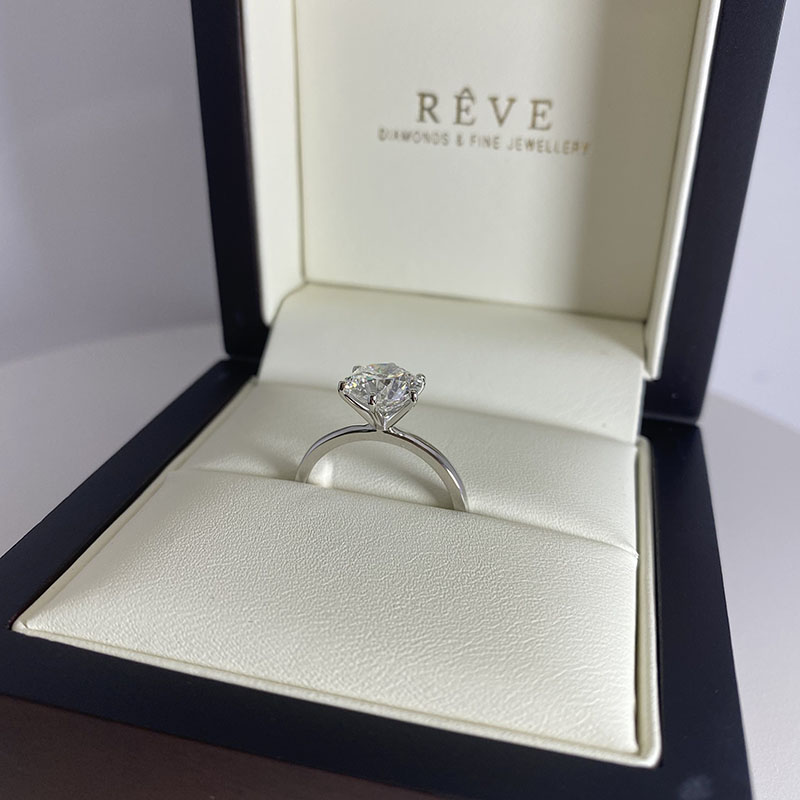 Six Claw Solitaire Diamond Engagement Ring