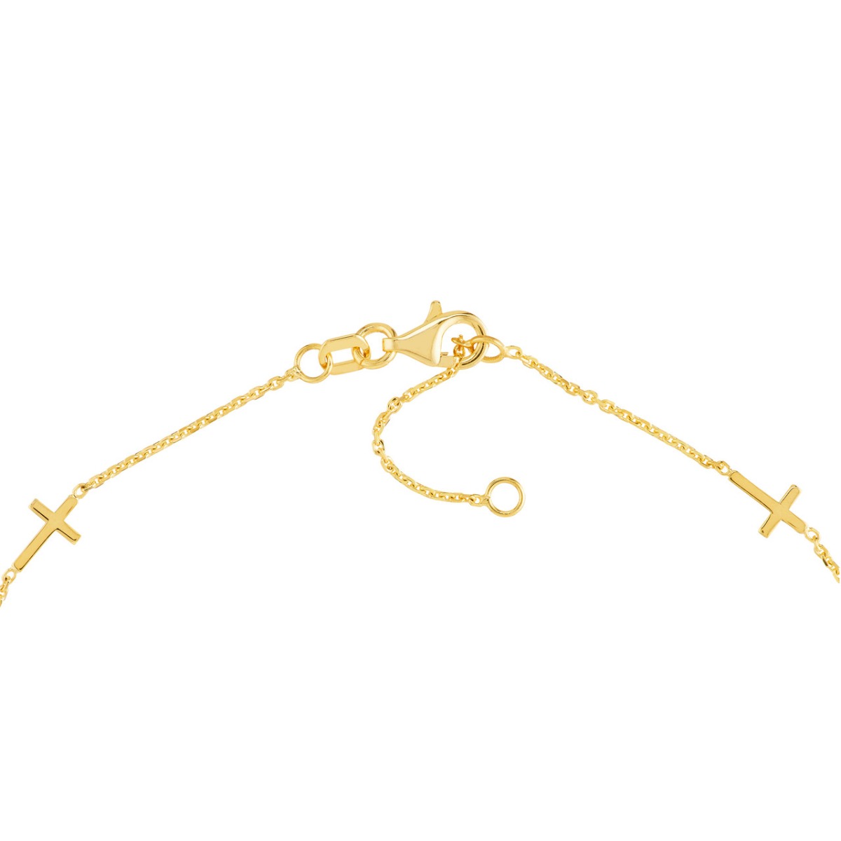 Six Mini Crosses Gold Anklet