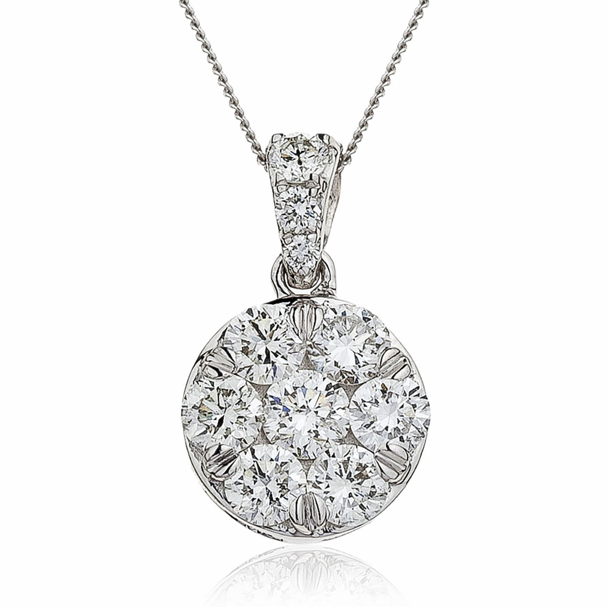 1.00ct Large Pave Diamond Pendant