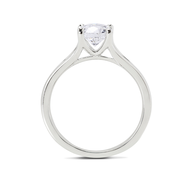 Split Shank Floating Round Solitaire Lab Grown Diamond Engagement Ring