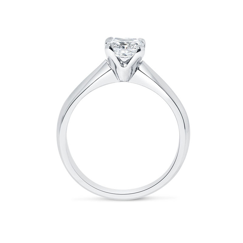 Square Radiant Shape Solitaire Lab Grown Diamond Engagement Ring