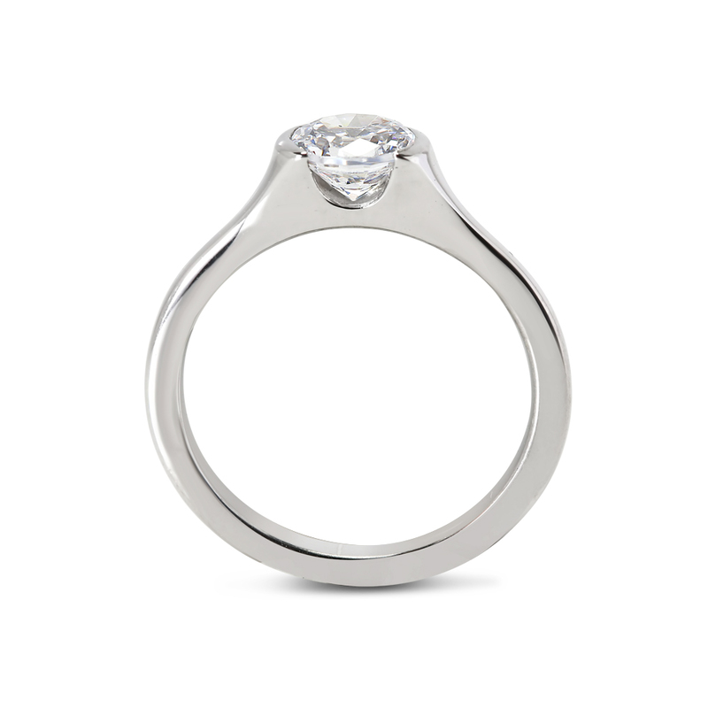 Tension Solitaire Diamond Engagement Ring