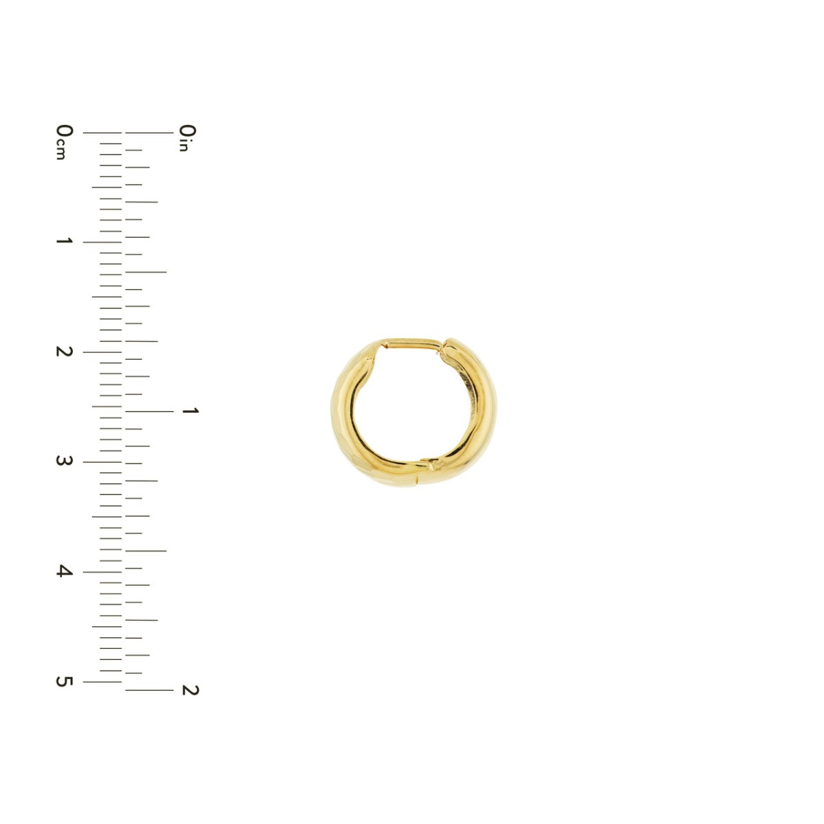 Hammered Gold Huggies