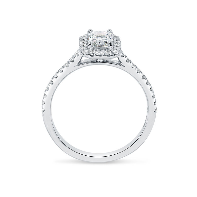 Radiant Shape Halo Lab Grown Diamond Engagement Ring