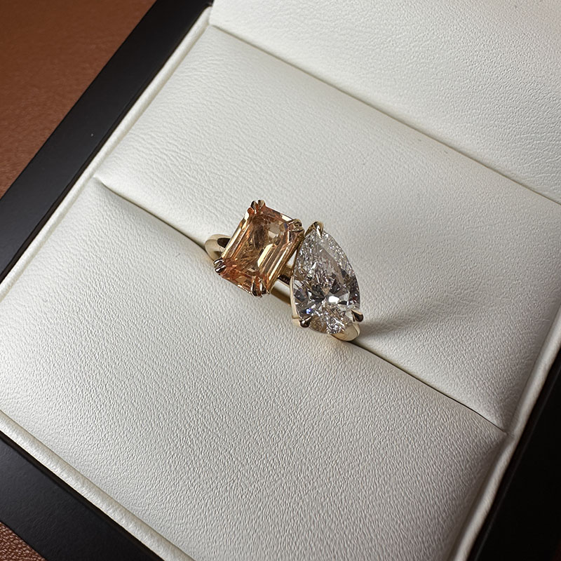 Toi et Moi Engagement Ring