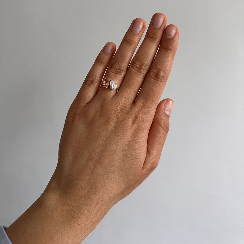 Toi et Moi Engagement Ring