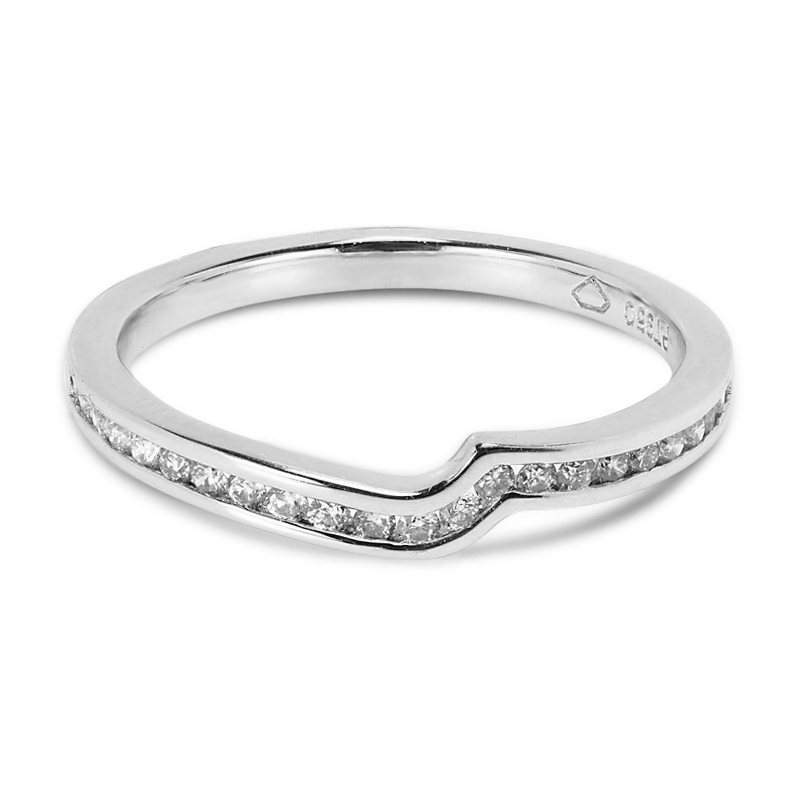 Twist  Channel Setting Diamond Wedding Ring