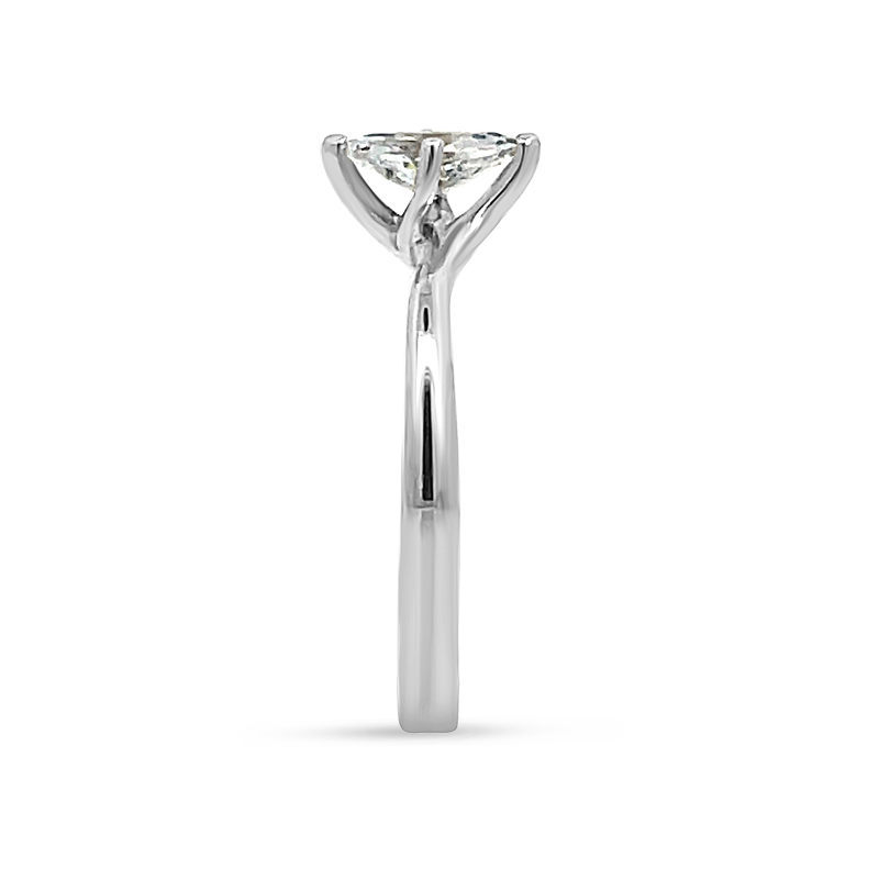 Twist Marquise Cut Lab Grown Diamond Engagement Ring