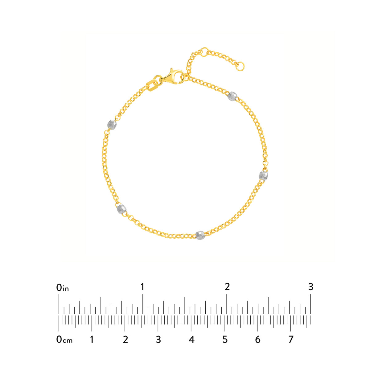 Two-Tone Disco Beads Bracelet