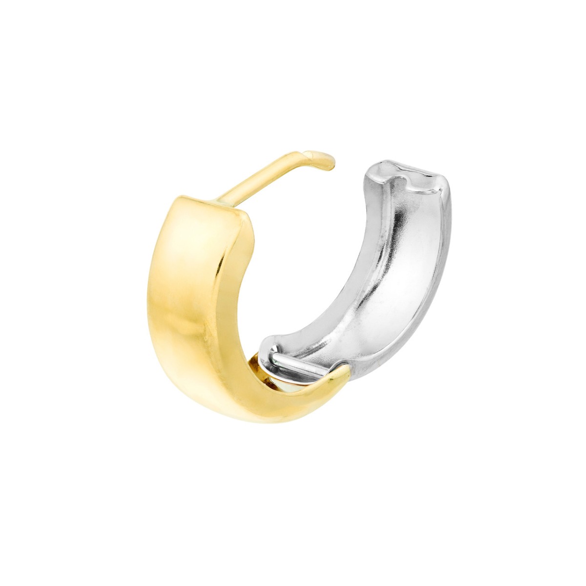 Two Tone Reversible Hoop Earrings
