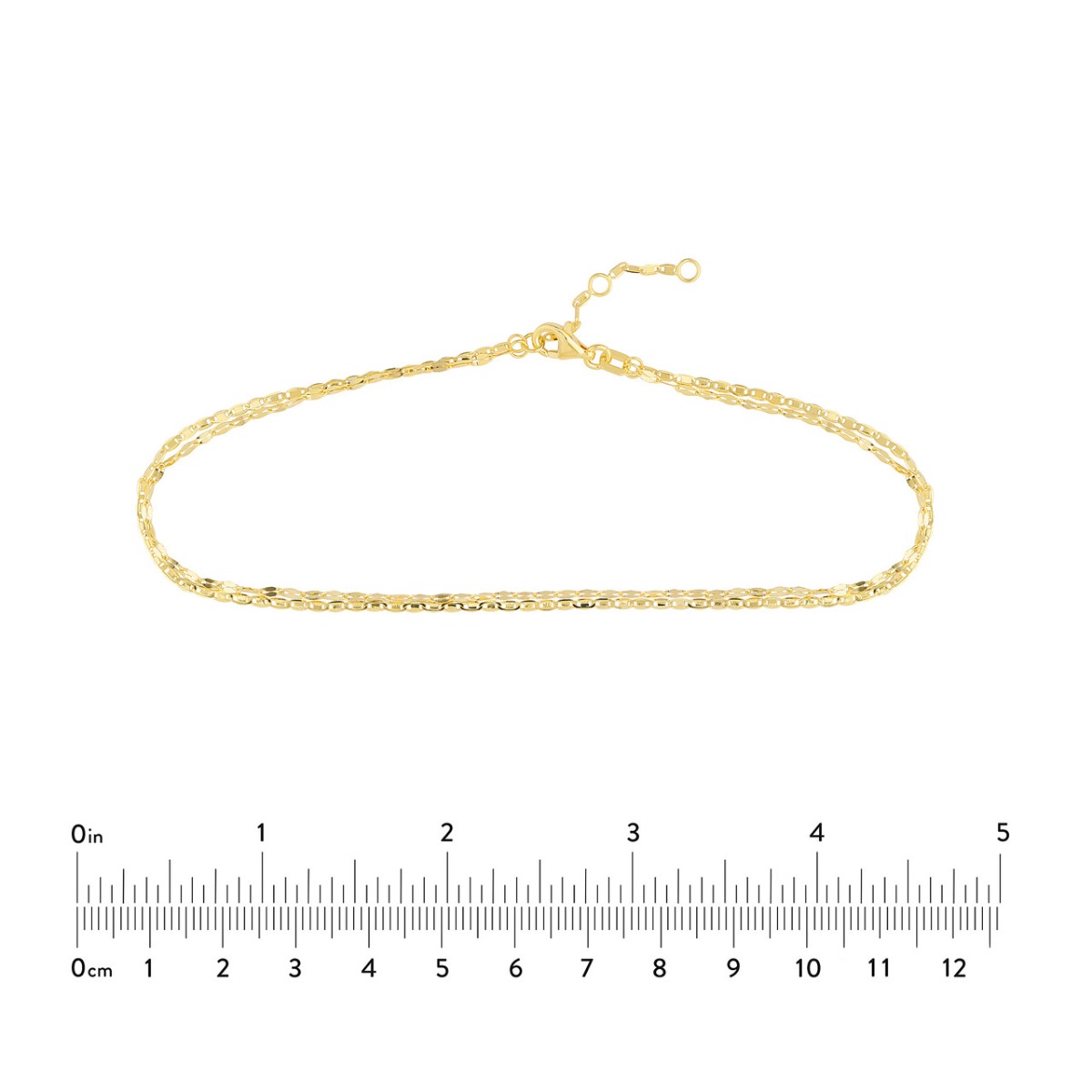 Valentino and Hammered Forzentina Layered Gold Chain