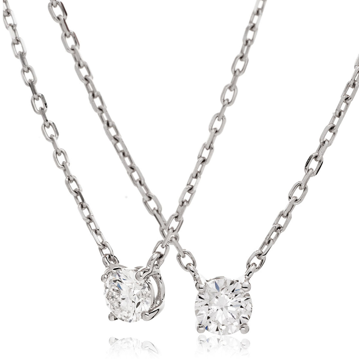 Half Rubover Diamond Pendant