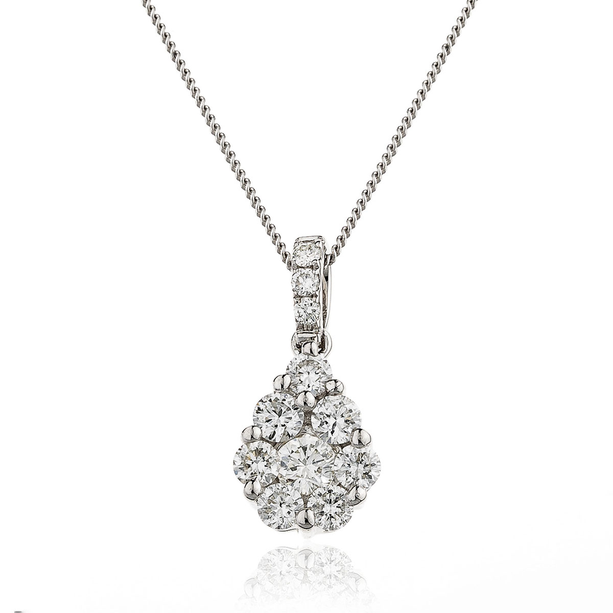 Medium Pave Set Diamond Pendant