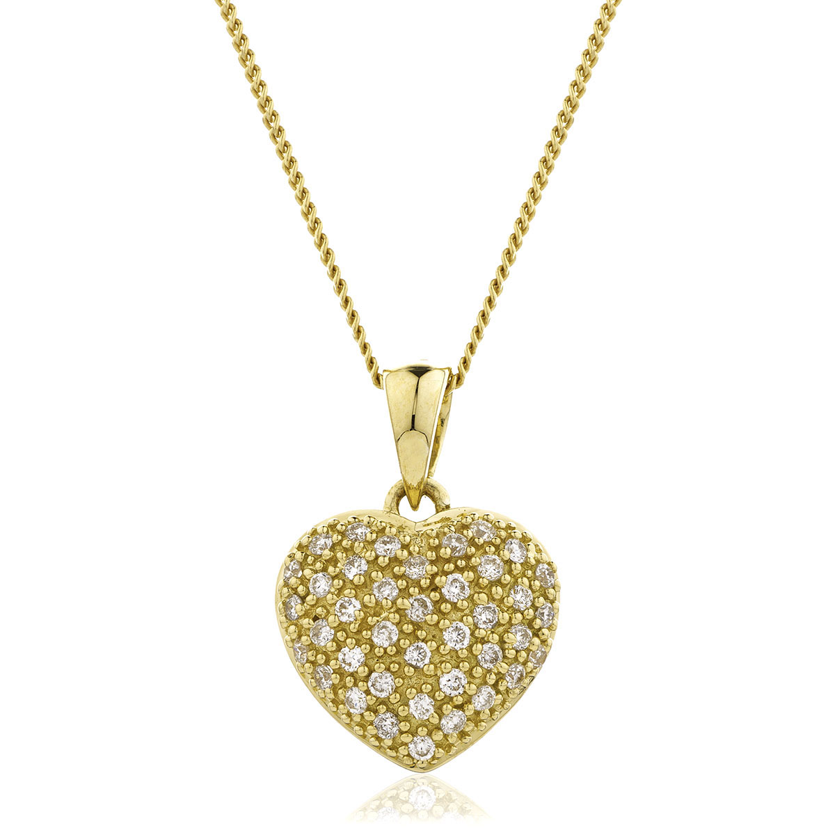 0.20ct Classic Round Diamond Heart Pendant