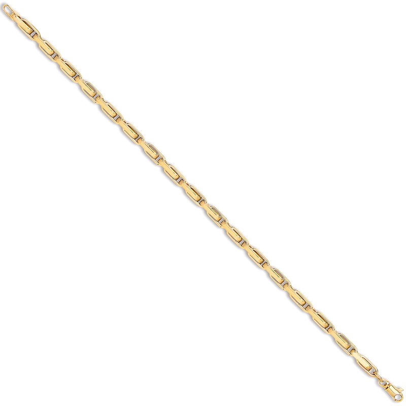 Yellow Gold Belcher Box Ladies Bracelet
