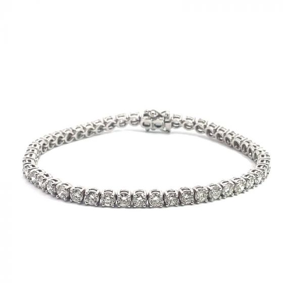 Platinum Princess Diamond Double Row Style Tennis Bracelet 10.92ctw 49.35g  7