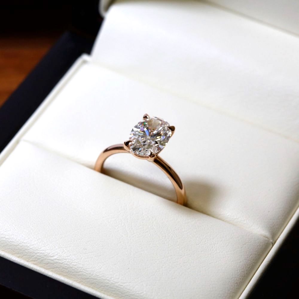 18kt Rose Gold Diamond Solitaire Ring