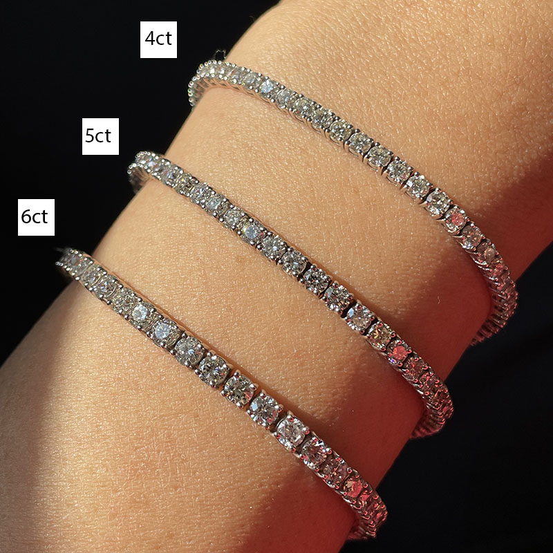 4ct, 5ct, and 6ct tennis bracelets 