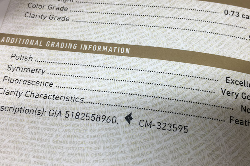 Canada mark laser inscriprion number on the additional grading information section on your GIA grading report