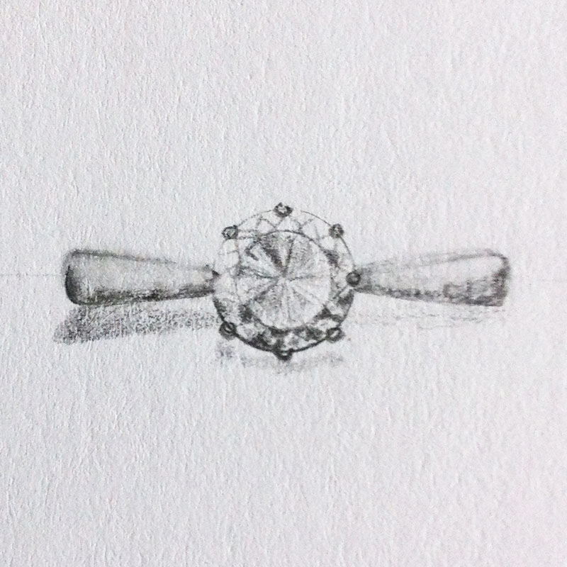 Six Claw Solitaire Ring