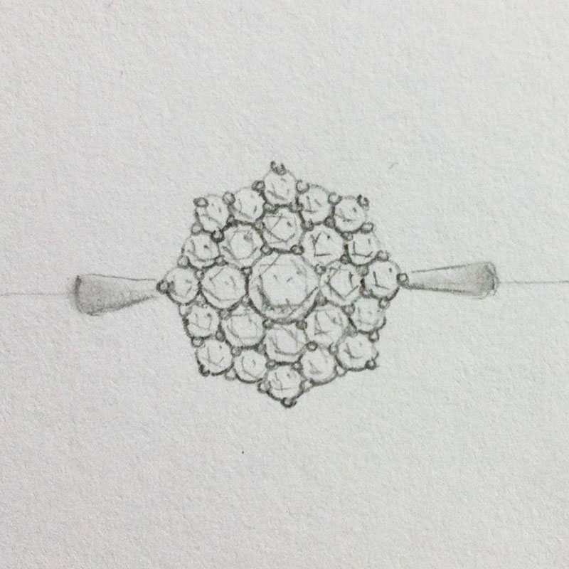 Cluster Diamond Ring Setting