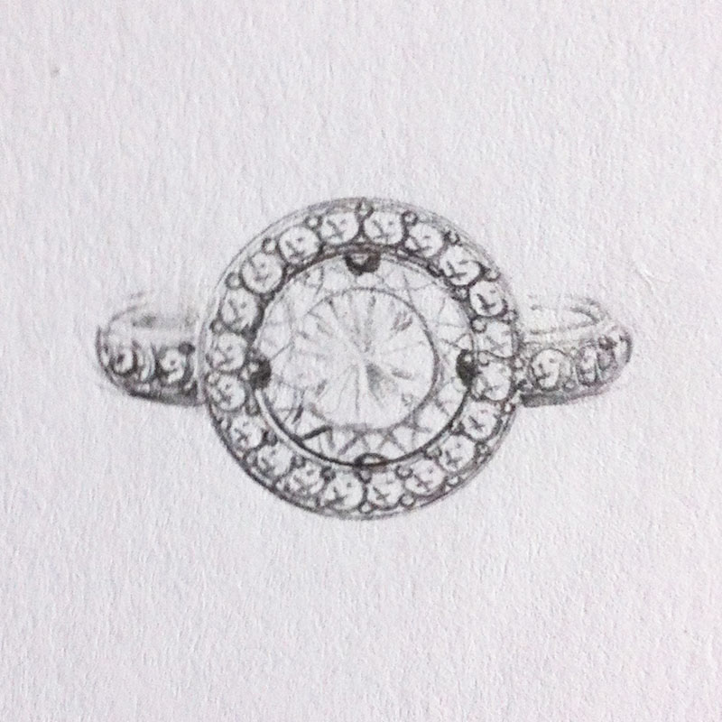 Halo Diamond Ring Setting