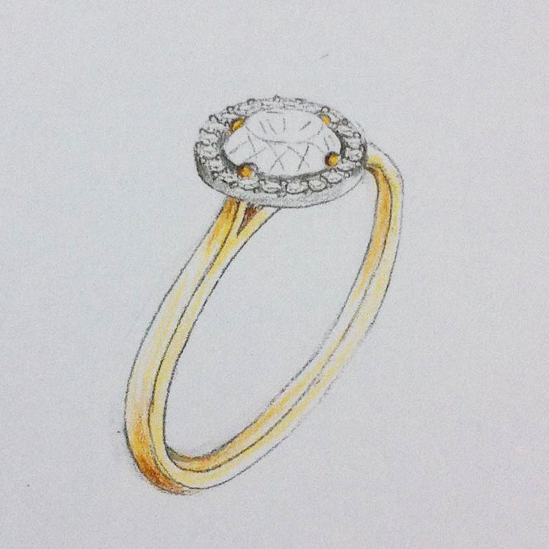 Halo Diamond Ring Setting