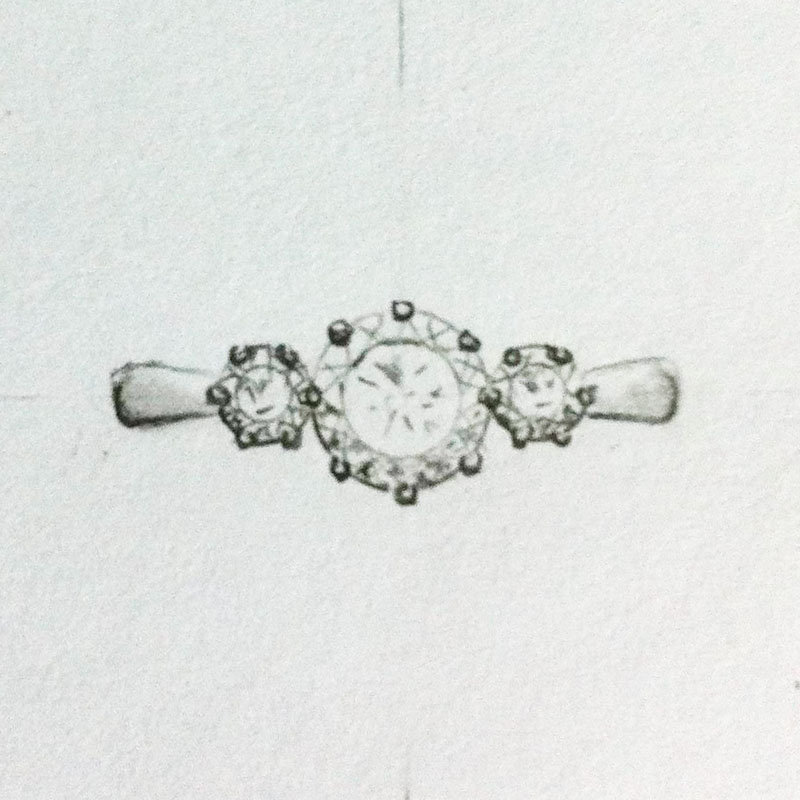 Side Stones Diamond Ring