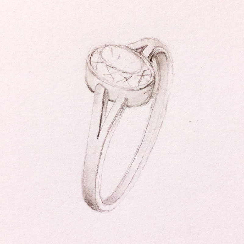 Split Shank Setting Diamond Ring 