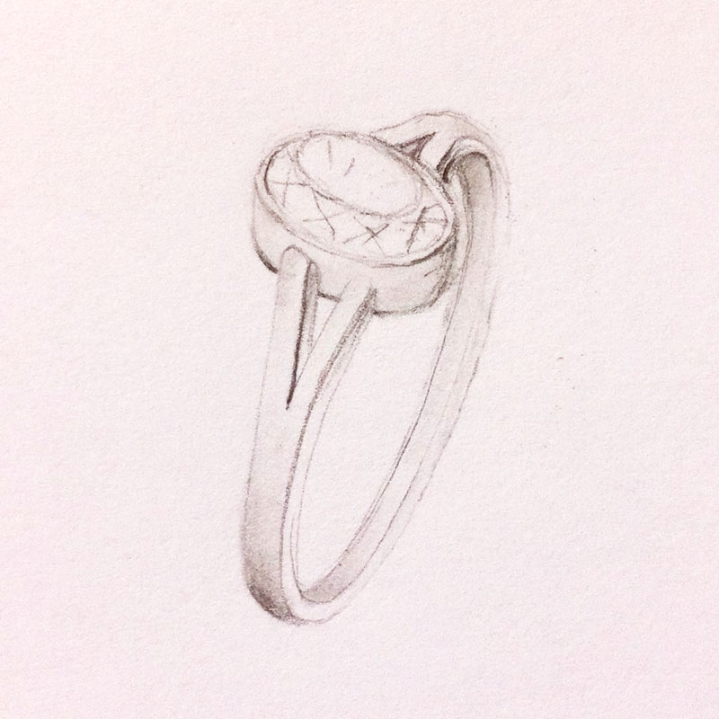 Split Shank Diamond Ring