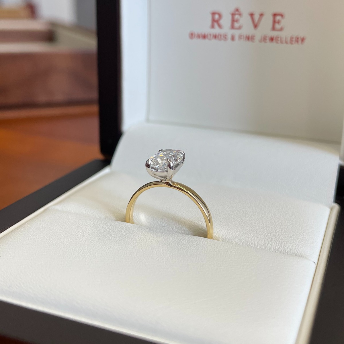 Welsh Gold Bespoke Solitaire Oval Diamond Ring