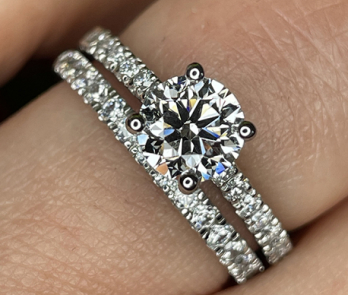 Round Contemporary Micro Set Engagement Ring